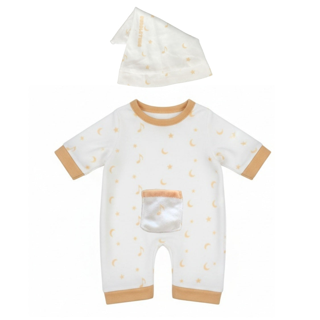 White Pyjamas with front pocket